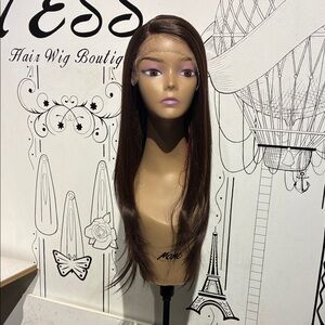 Straight Lace Front Wig in Chestnut Brown – Women Hair